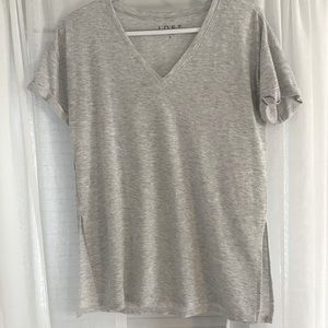 Loft Gray Slit Tee - Size Small